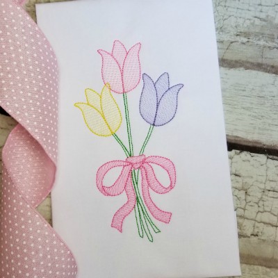 tulips bouquet sketch